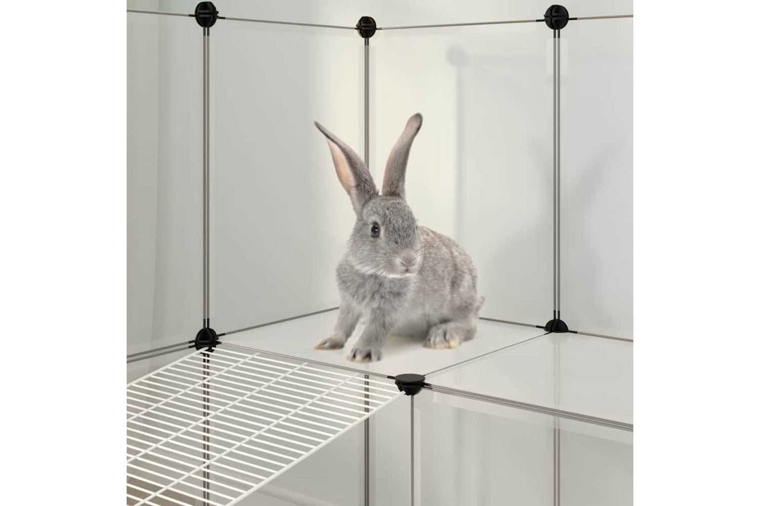 vidaXL 340570 Small Animal Cage Transparent 143x107x93cm Pp And Steel-7