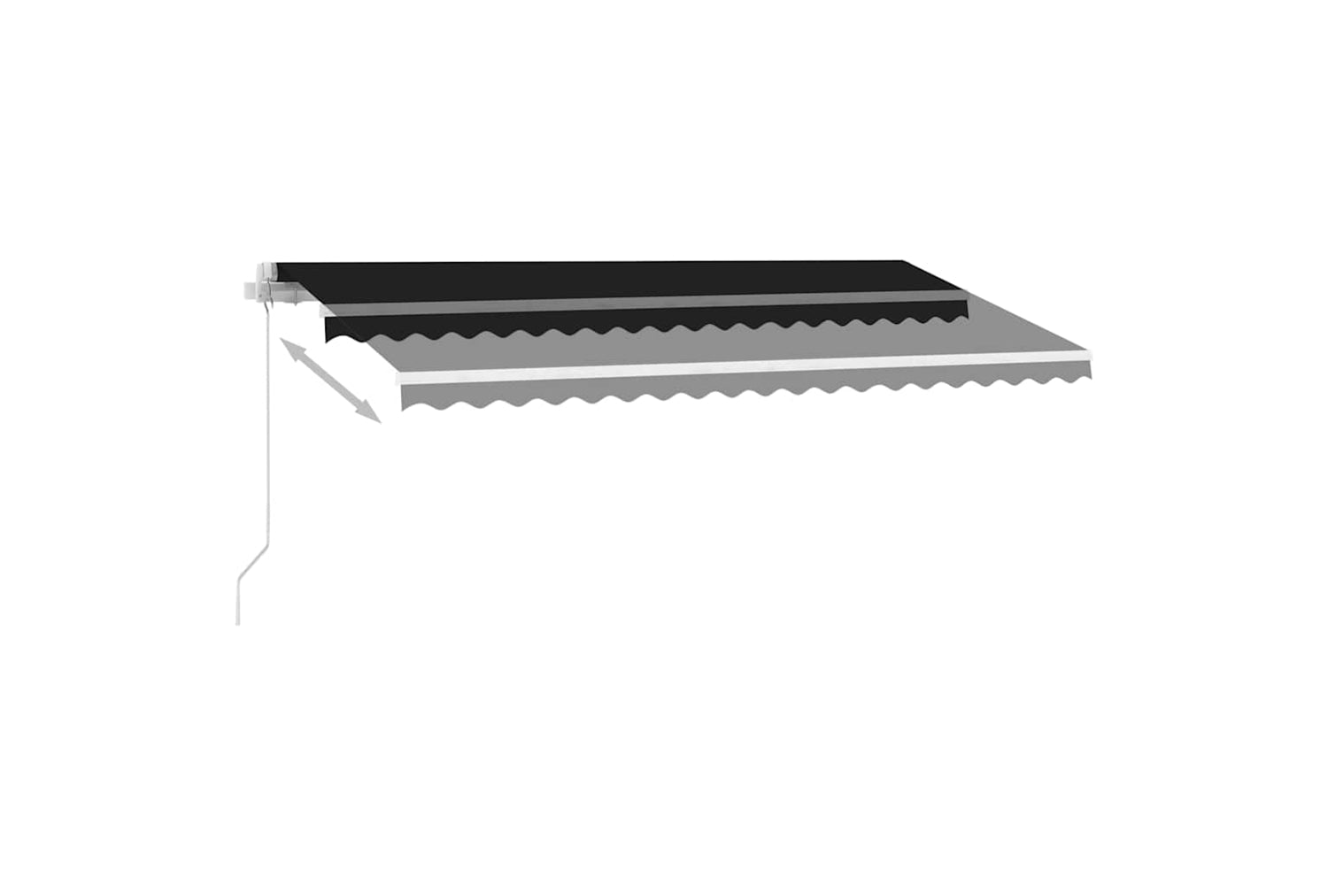 vidaXL 3069619 Freestanding Manual Retractable Awning 400x350cm Anthracite-5