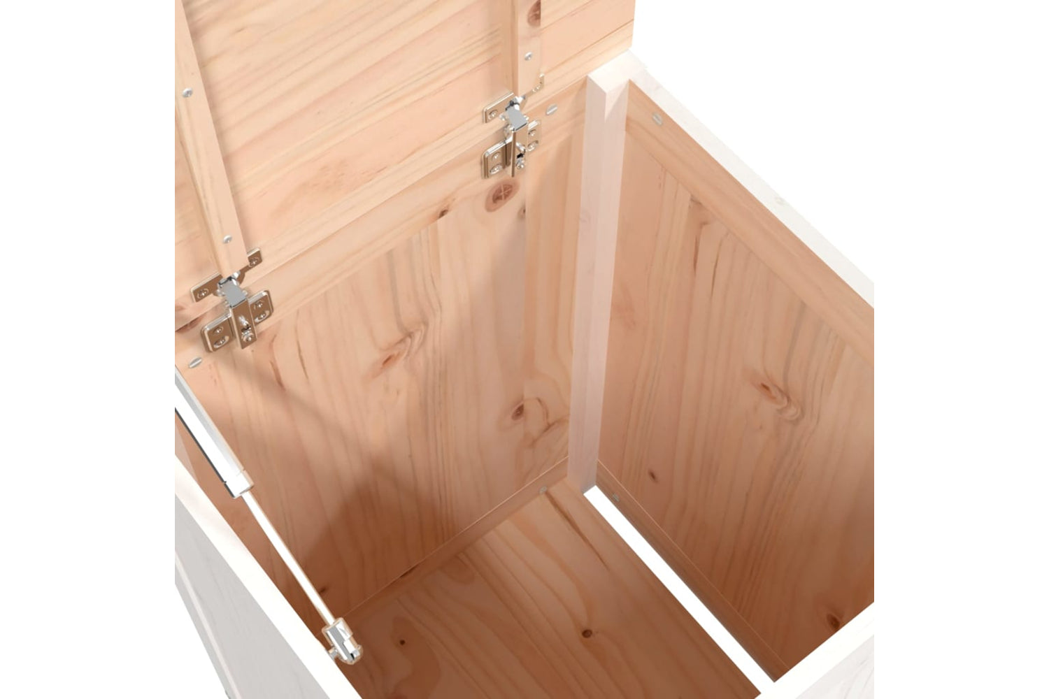 vidaXL 823565 Laundry Box White 44x44x66cm Solid Wood Pine-7