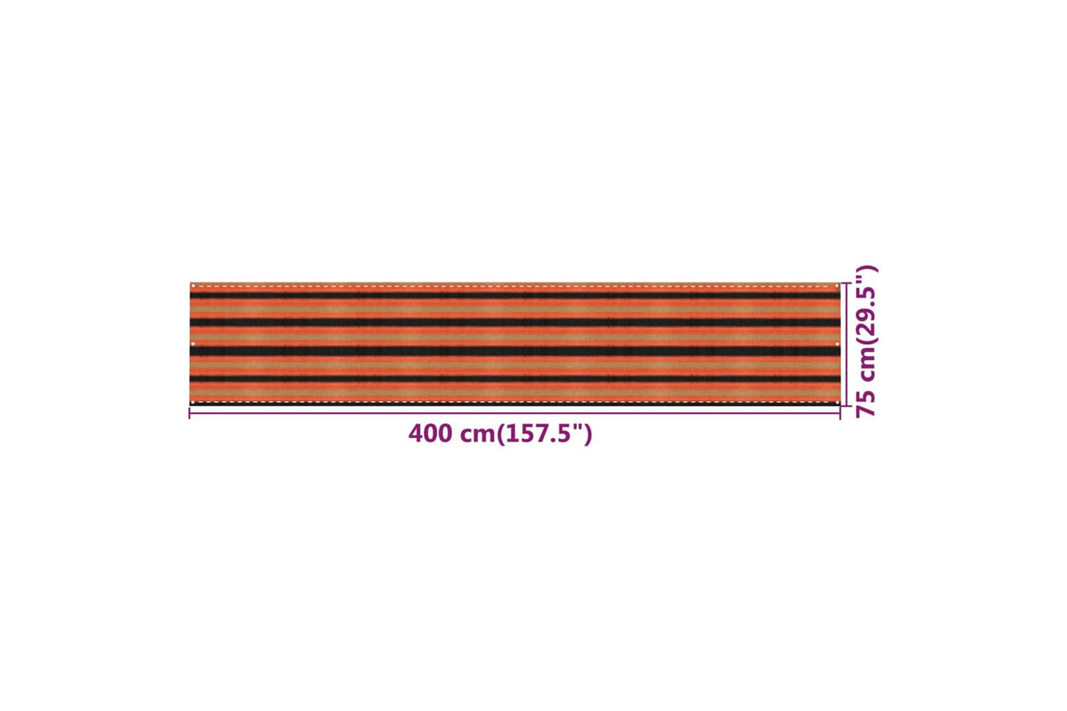 vidaXL 310897 Balcony Screen Multicolour 75x400cm Hdpe-5