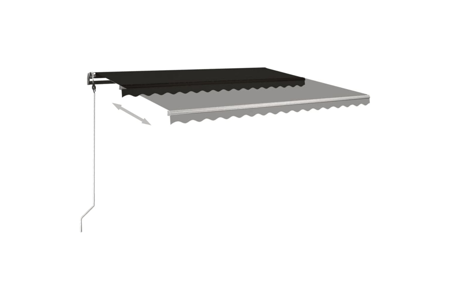 vidaXL 3069739 Freestanding Manual Retractable Awning 400x300cm Anthracite-5