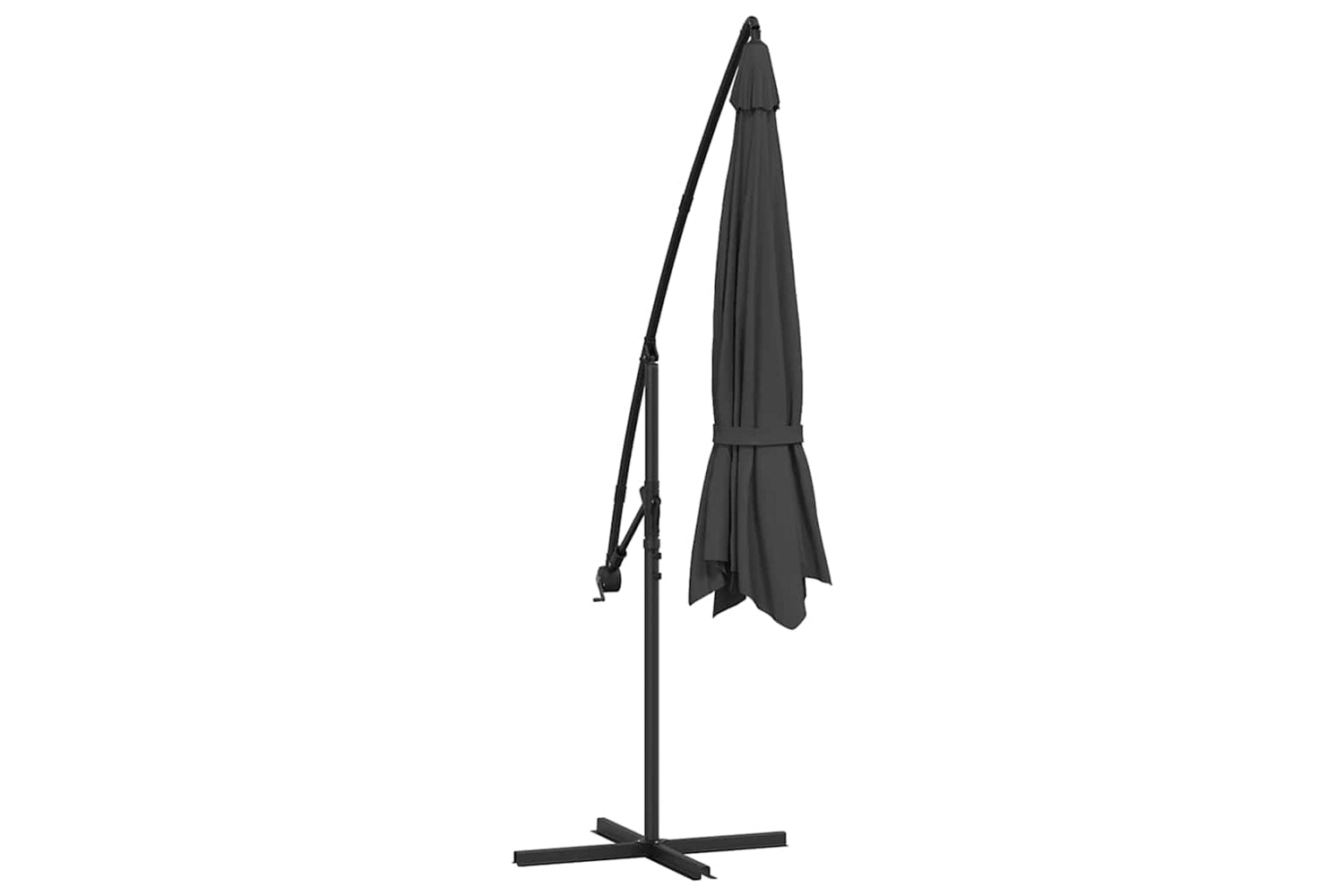 vidaXL 44505 Cantilever Umbrella With Aluminium Pole 350cm Anthracite-4