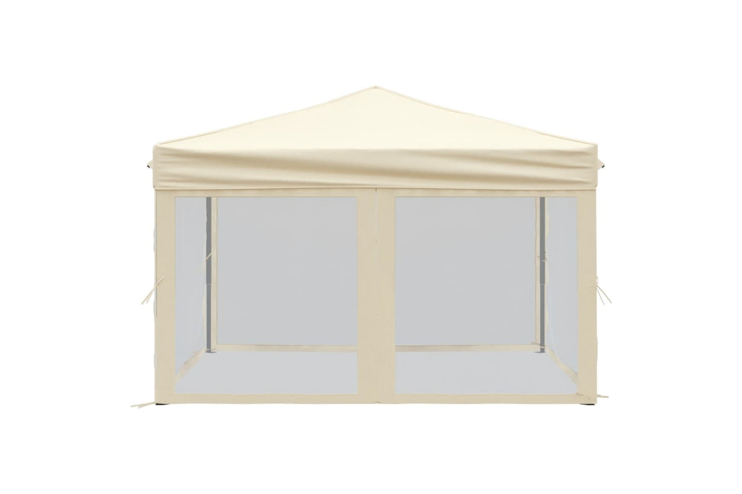 Vidaxl 93529 Folding Party Tent With Sidewalls Cream 3x3 M-3
