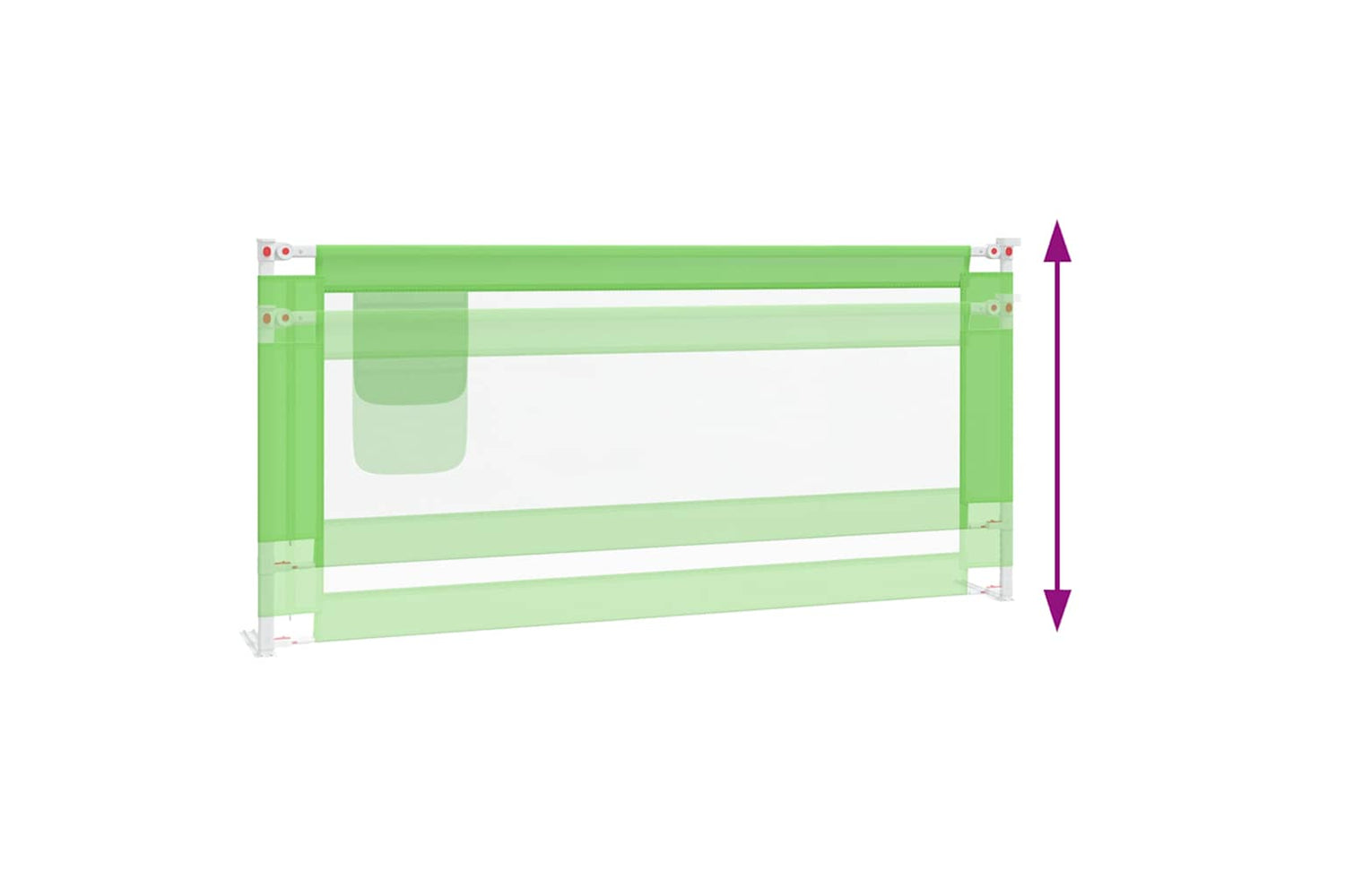 Vidaxl Toddler Safety Bed Rail Green 200x25 Cm Fabric-5