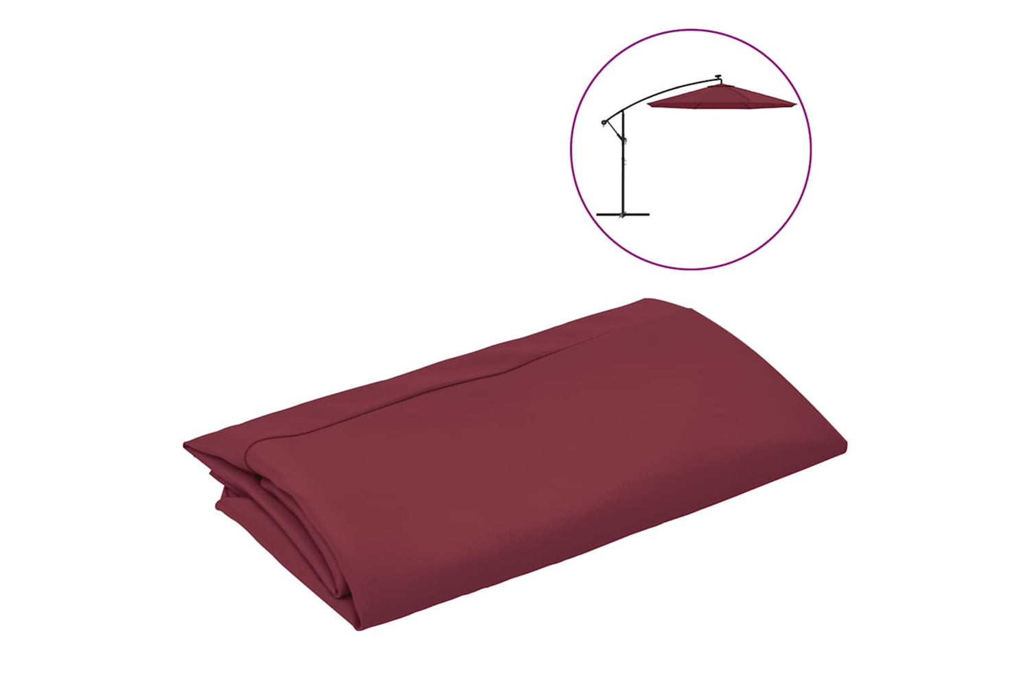 vidaXL 313816 Replacement Fabric For Cantilever Umbrella Bordeaux Red 350cm