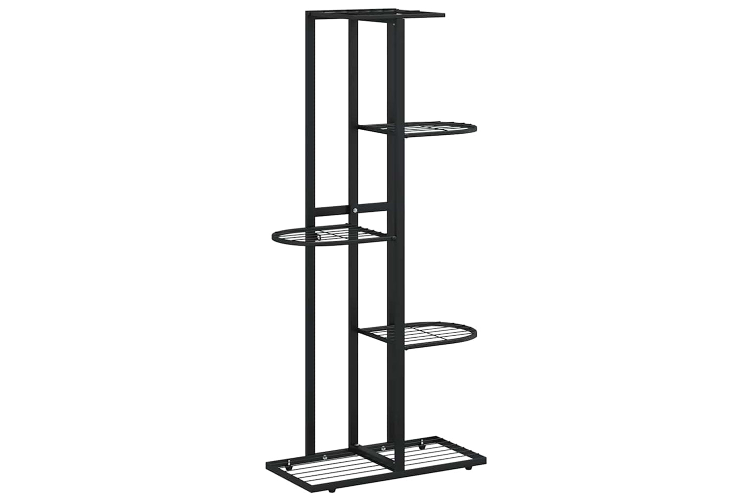 vidaXL 336110 5-floor Flower Stand 43x22x98cm Black Metal