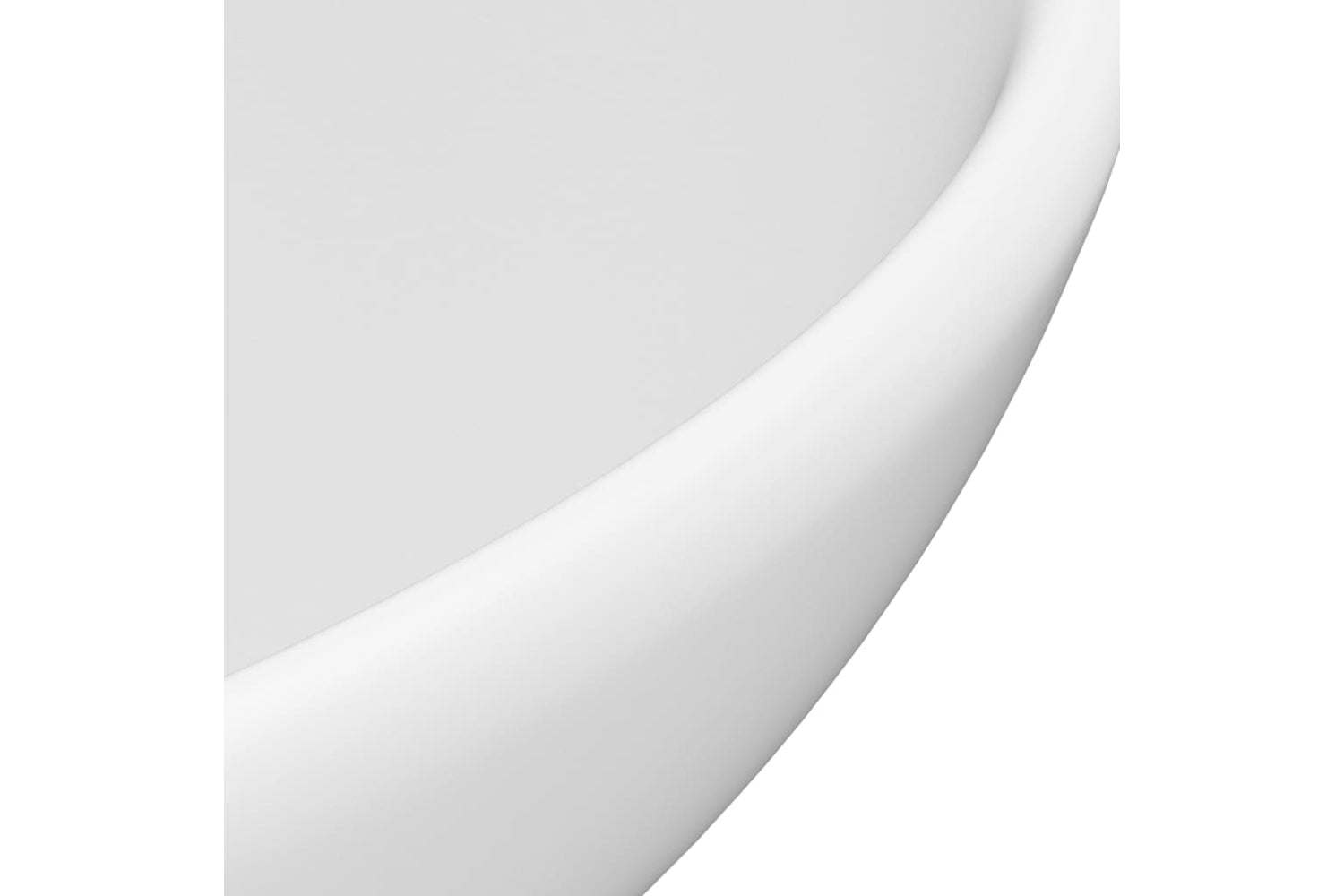 vidaXL 146965 Luxury Bathroom Basin Round Matt White 32.5x14cm Ceramic-4