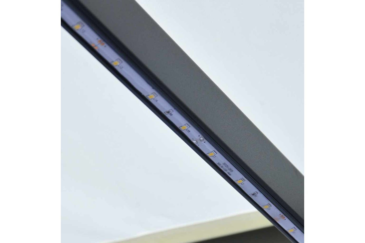 Vidaxl Manual Retractable Awning With Led 300x250 Cm Cream-6