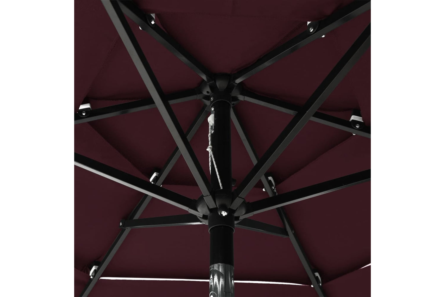 Vidaxl 313856 3-tier Parasol With Aluminium Pole Bordeaux Red 2 M-5