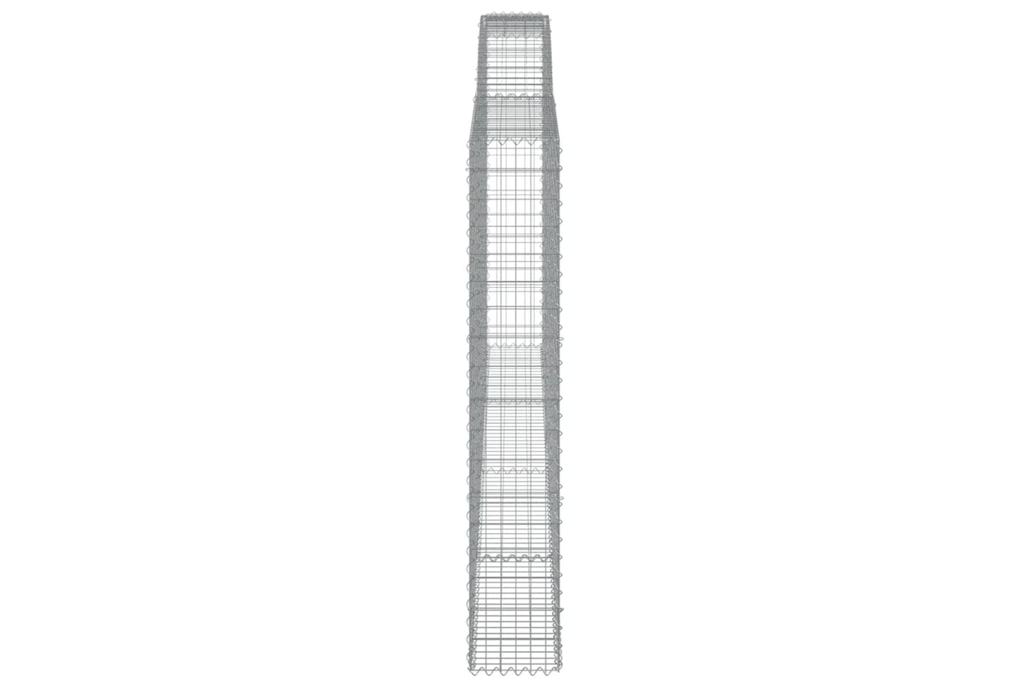 vidaXL 153529 Arched Gabion Basket 400x30x180/200cm Galvanised Iron-3
