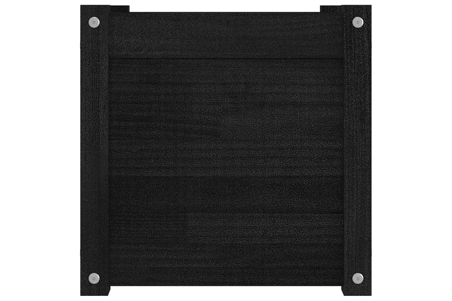 vidaXL 810543 Garden Planters 2 Pcs Black 40x40x40cm Solid Pinewood-5