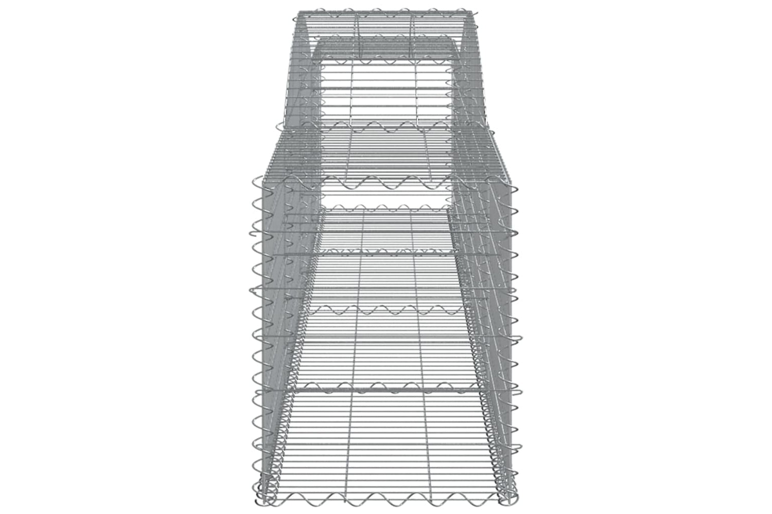 vidaXL 3146976 Arched Gabion Baskets 8 Pcs 400x50x60/80cm Galvanised Iron-4