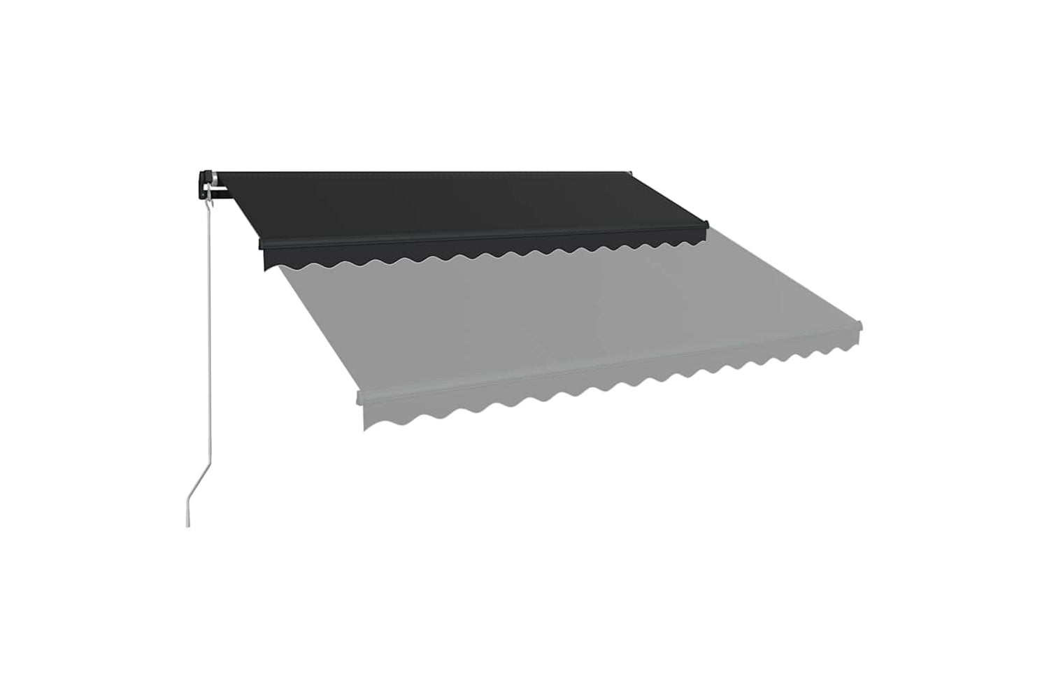 Vidaxl Manual Retractable Awning With Led 450x300 Cm Anthracite-4