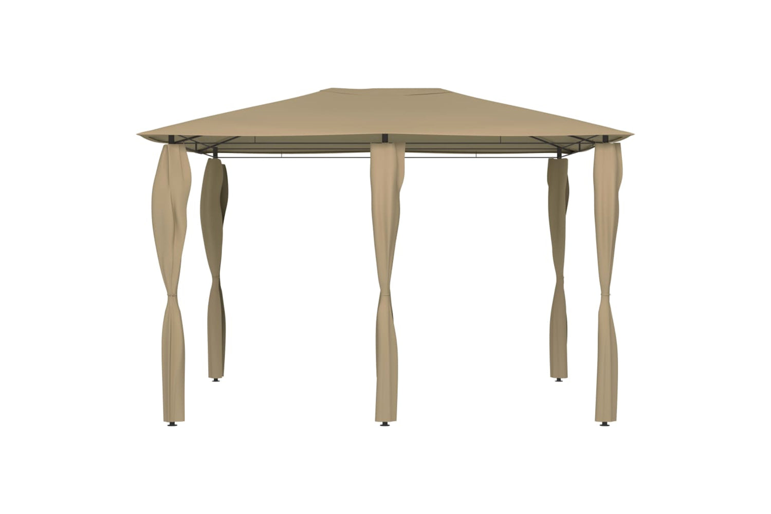 Vidaxl 313612 Gazebo With Post Covers 3x4x2.6 M Taupe 160 G/mâ²-2