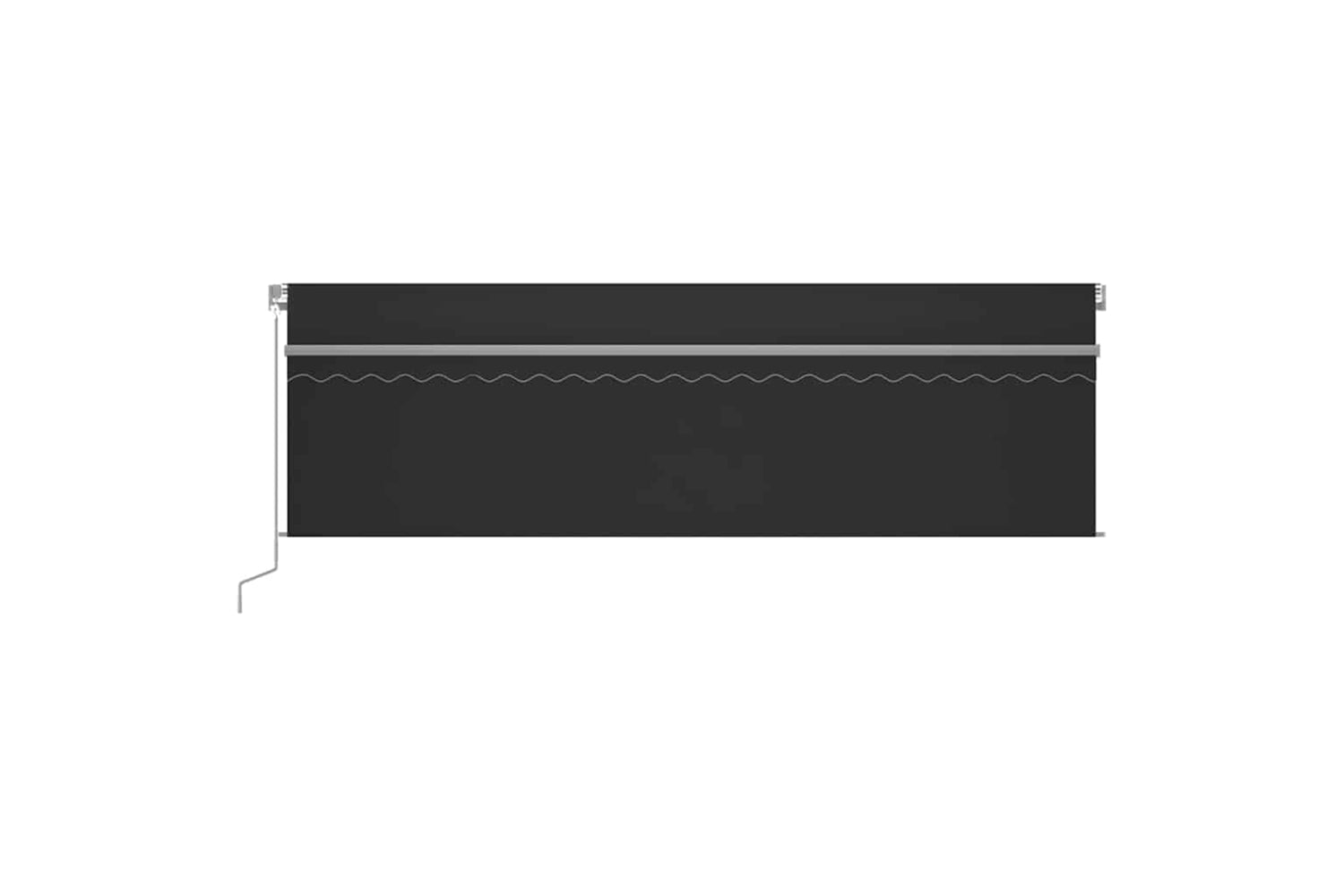 Vidaxl 3069459 Manual Retractable Awning With Blind 5x3m Anthracite-2