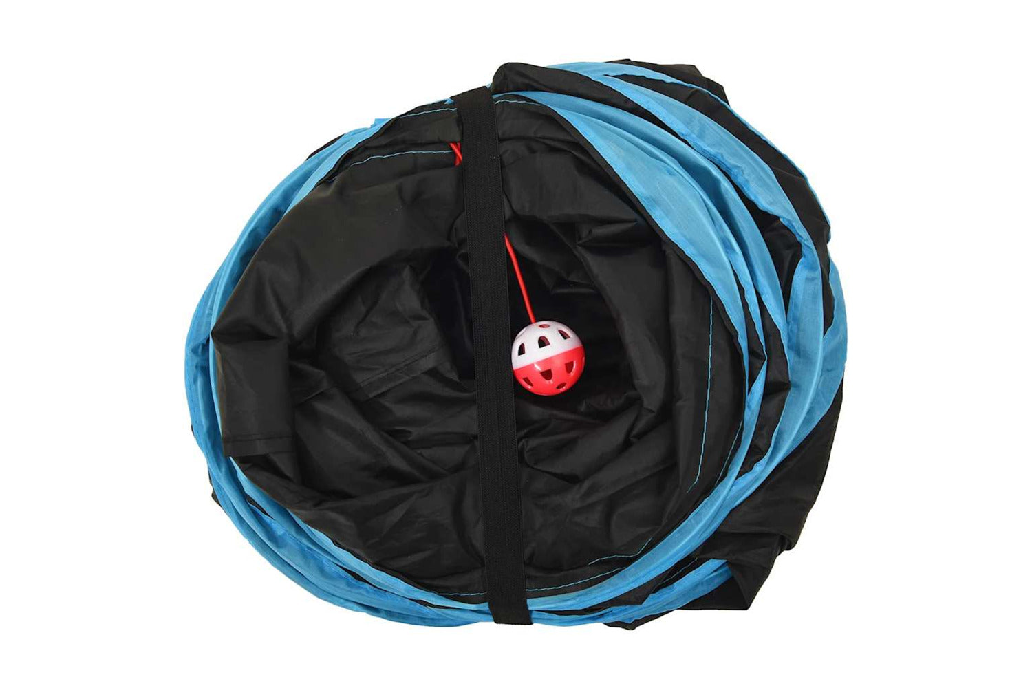 Vidaxl S-shaped Cat Tunnel Black And Blue 122 Cm Polyester-4