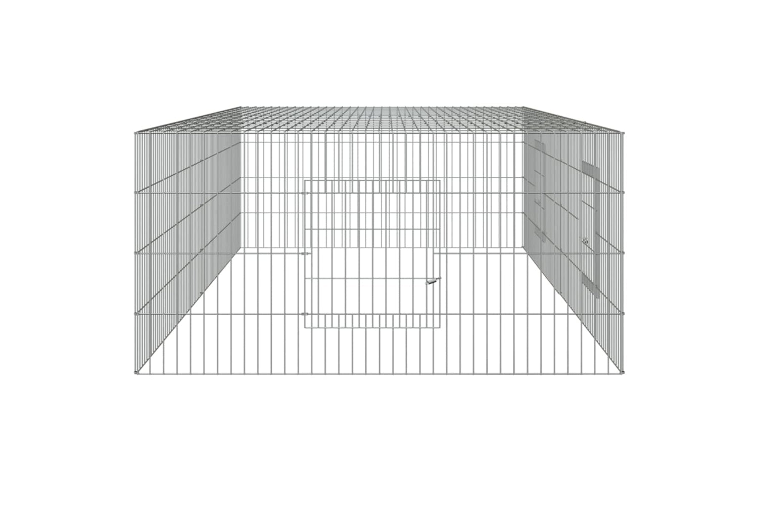 vidaXL 171563 2-panel Rabbit Cage 220x110x55cm Galvanised Iron-4