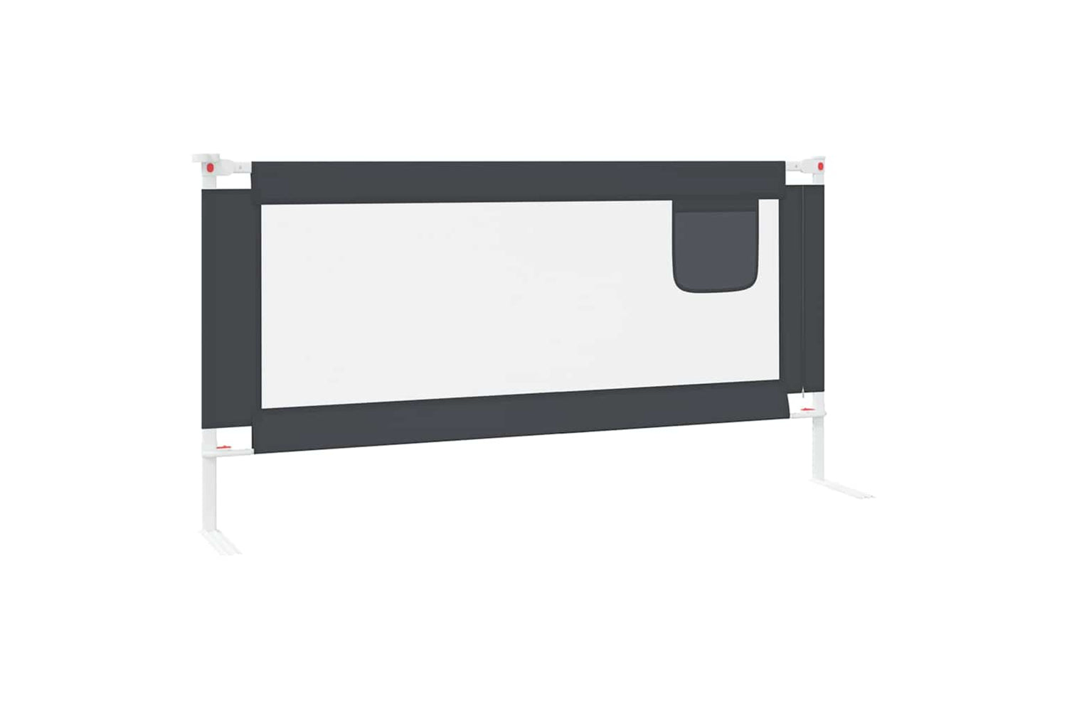 Vidaxl Toddler Safety Bed Rail Dark Grey 180x25 Cm Fabric-4