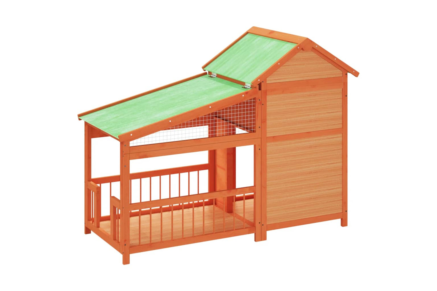 vidaXL 172261 Dog Kennel Brown 143x60.5x109cm Solid Wood Pine-4