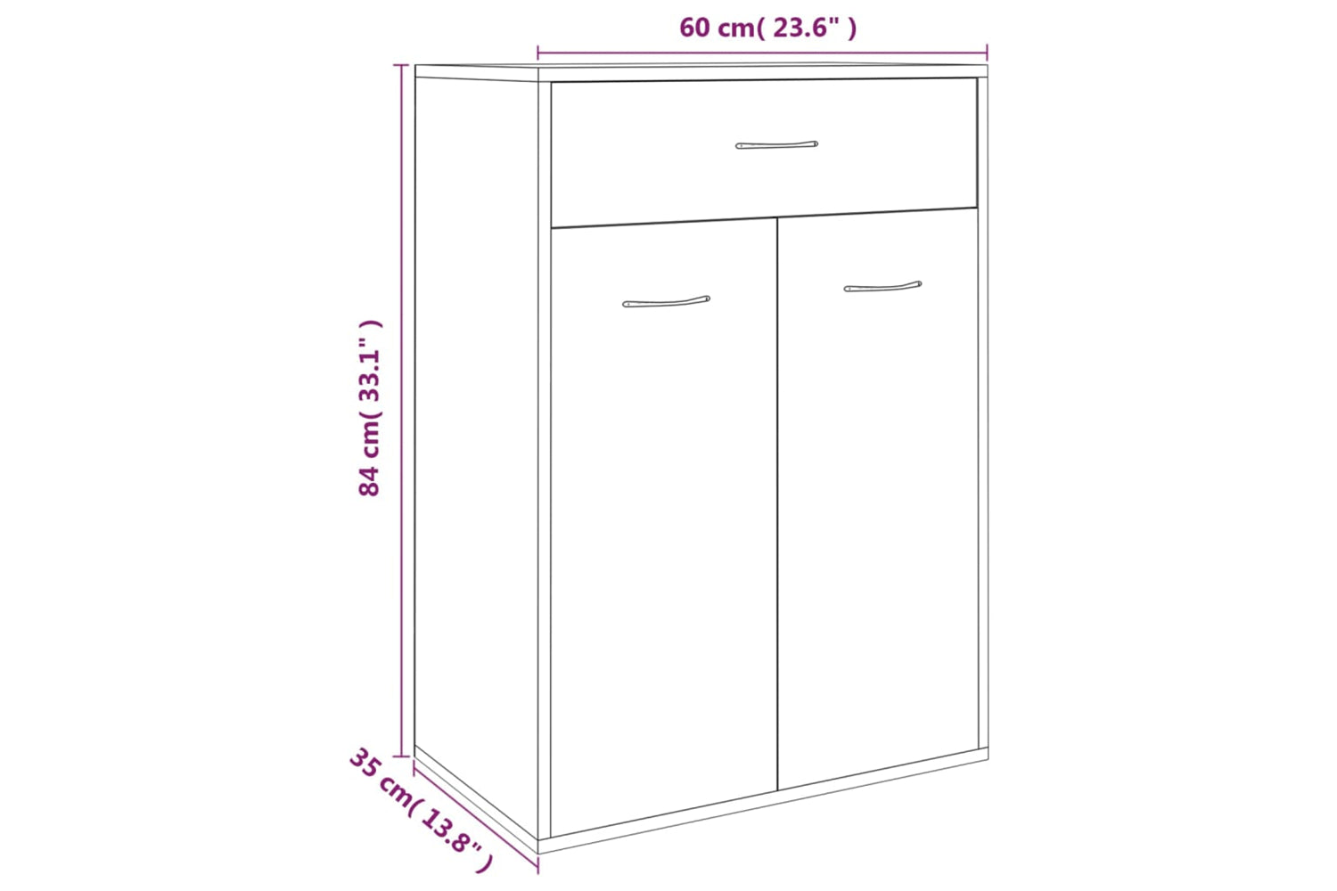 vidaXL 815418 Shoe Cabinet Grey Sonoma 60x35x84cm Engineered Wood-8