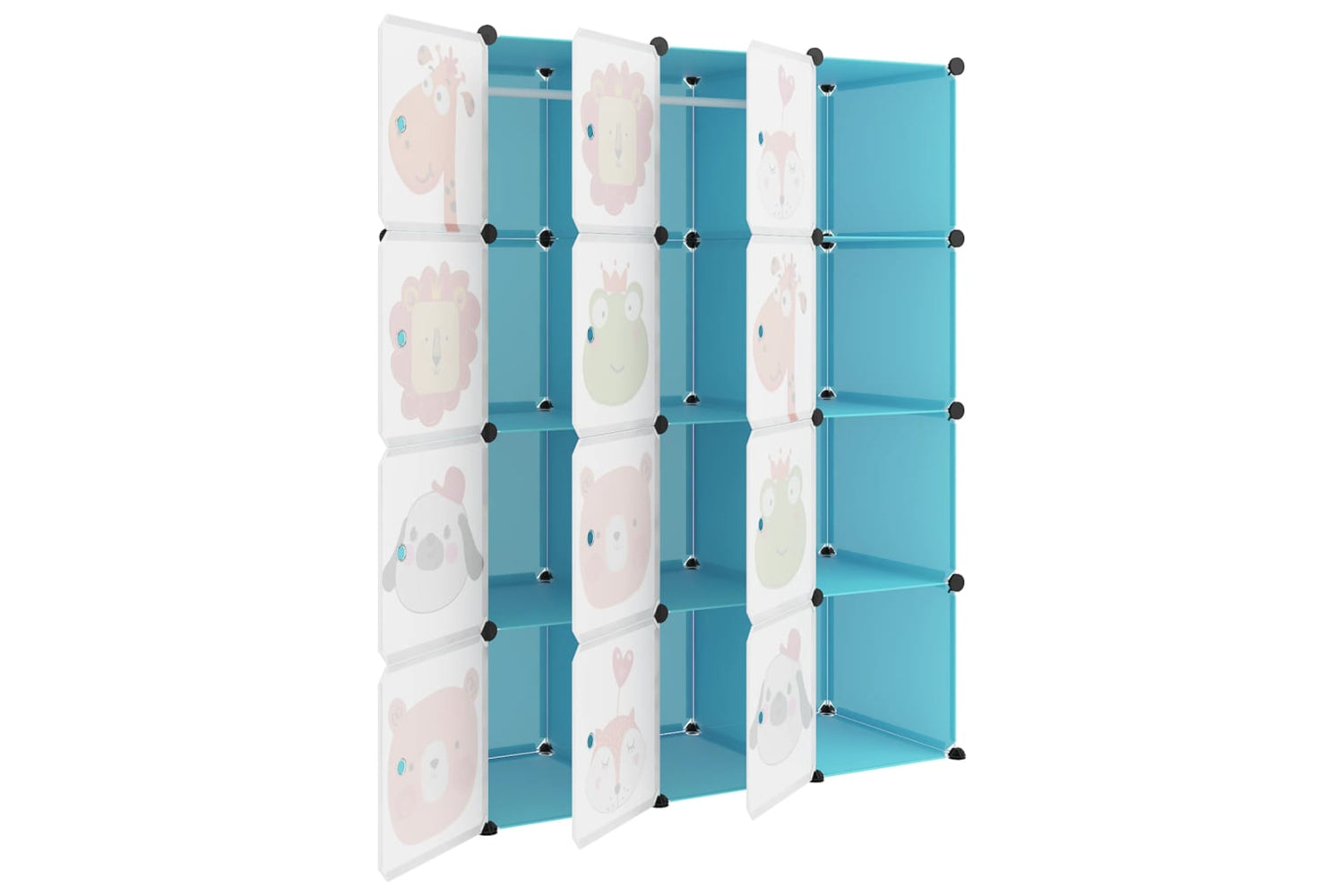 Vidaxl 340580 Cube Storage Cabinet For Kids With 12 Cubes Blue Pp-5