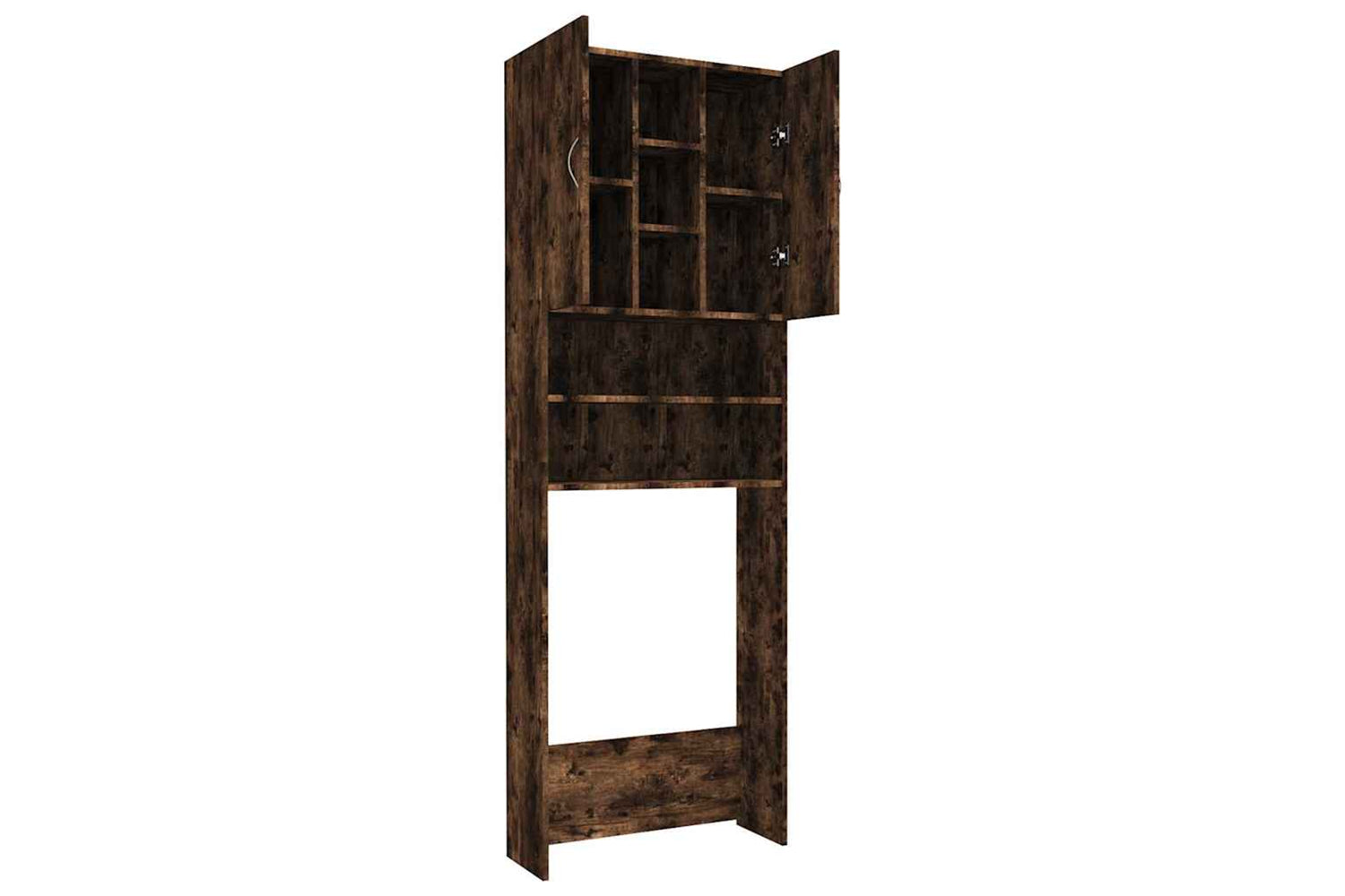 Vidaxl 815957 Washing Machine Cabinet Smoked Oak 64x25.5x190 Cm-6