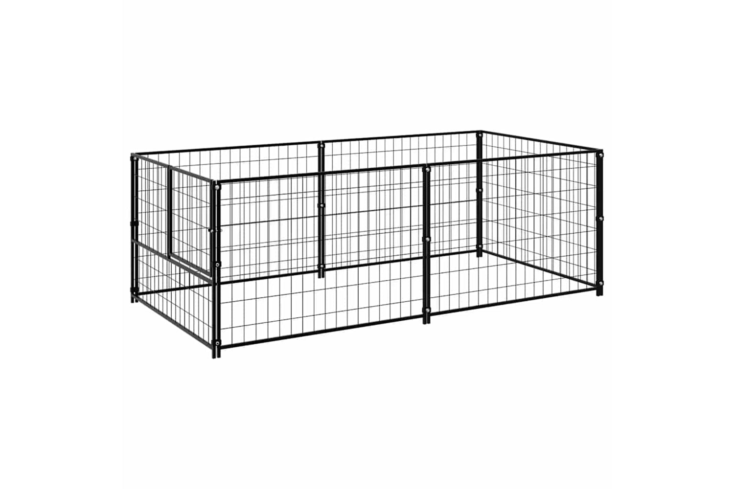 Vidaxl Dog Kennel Black 200x100x70 Cm Steel