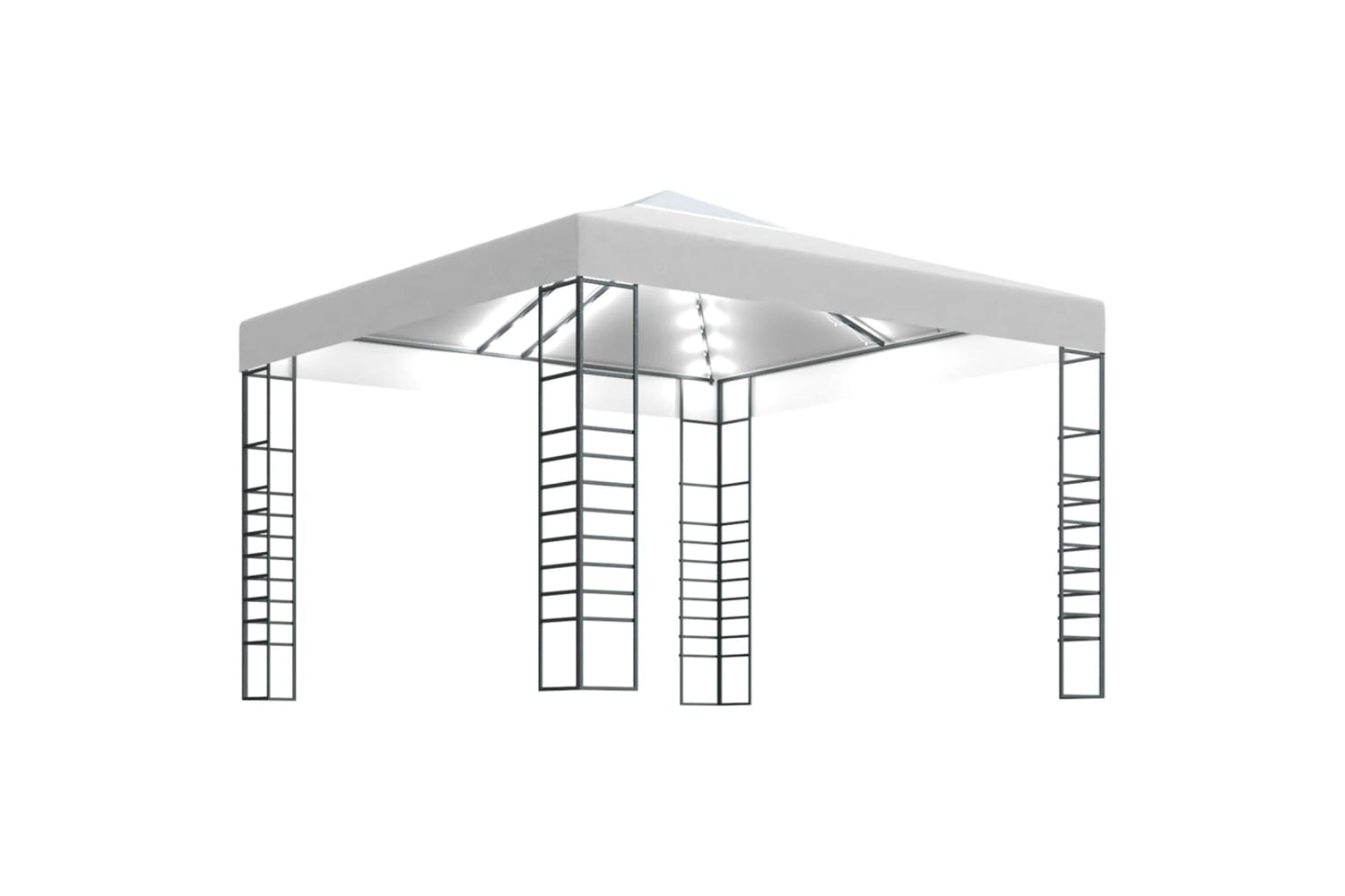 Vidaxl 3070305 Garden Marquee With Led String Lights 3x3 M White