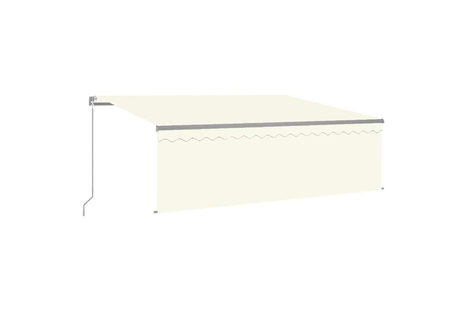 Vidaxl 3069422 Manual Retractable Awning With Blind&led 4x3m Cream
