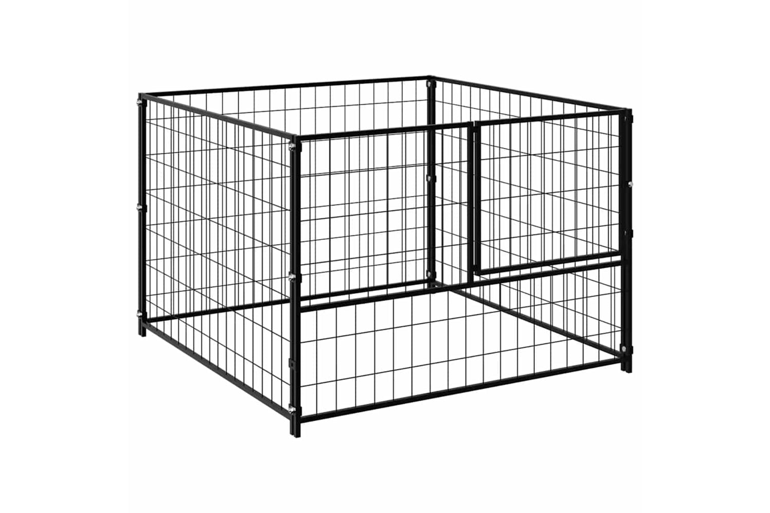 Vidaxl Dog Kennel Black 100x100x70 Cm Steel