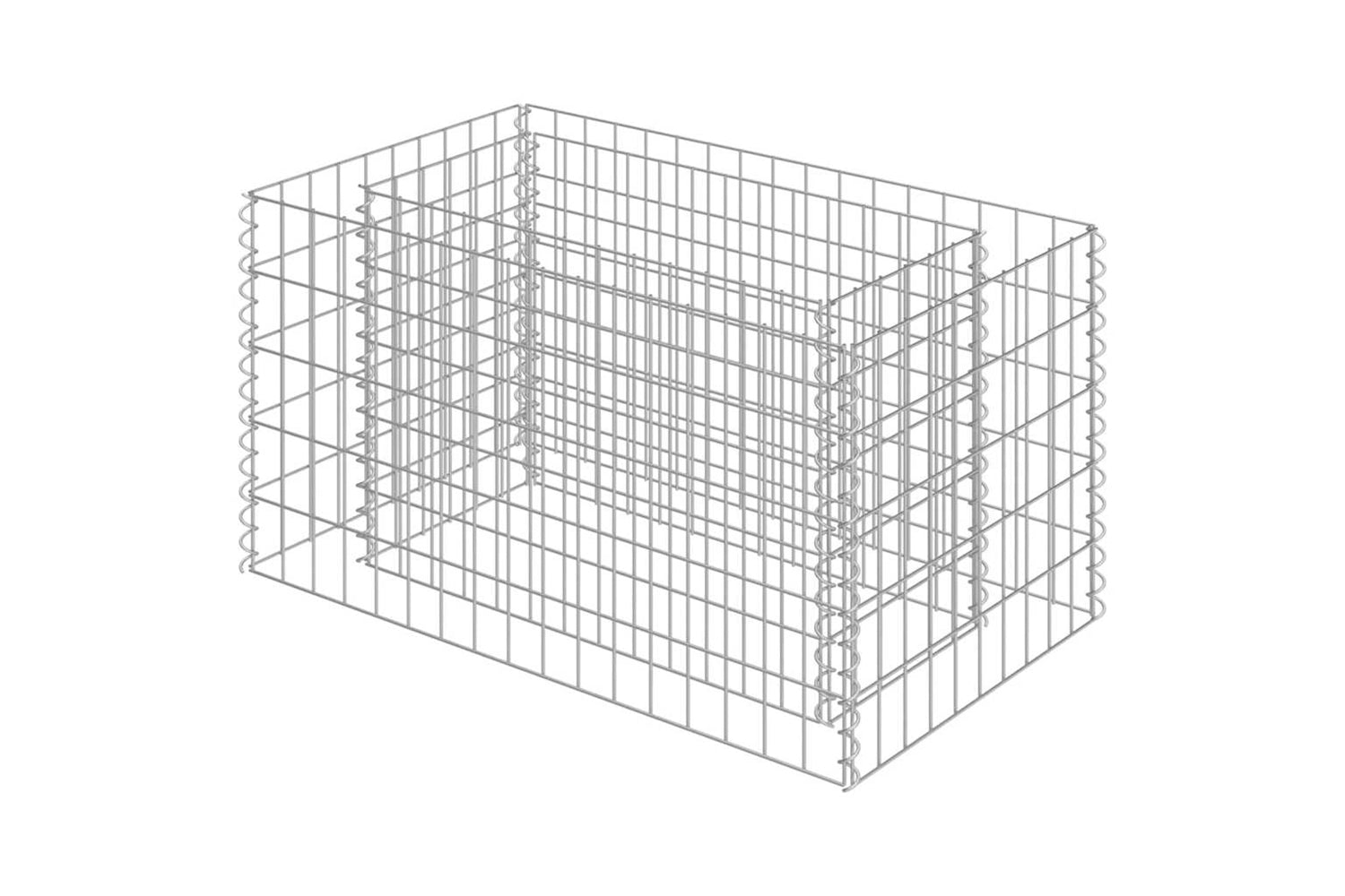 vidaXL 143569 Gabion Raised Bed Galvanised Steel 90x50x50cm