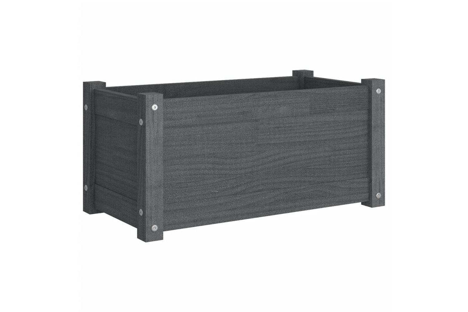 vidaXL 810708 Garden Planter Grey 60x31x31cm Solid Pinewood