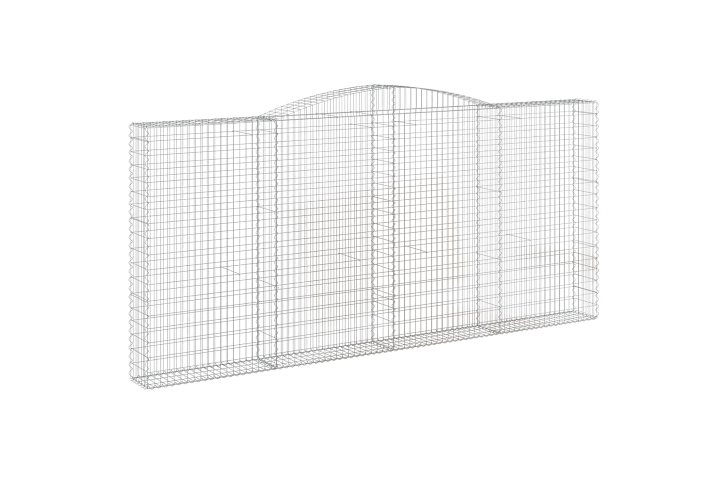 vidaXL 153529 Arched Gabion Basket 400x30x180/200cm Galvanised Iron