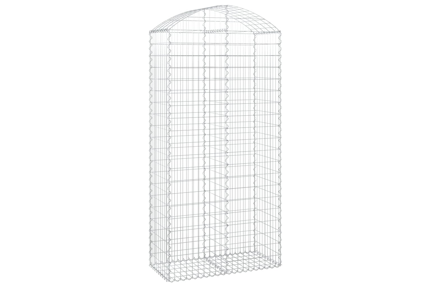 vidaXL 153440 Arched Gabion Basket 100x50x200/220cm Galvanised Iron