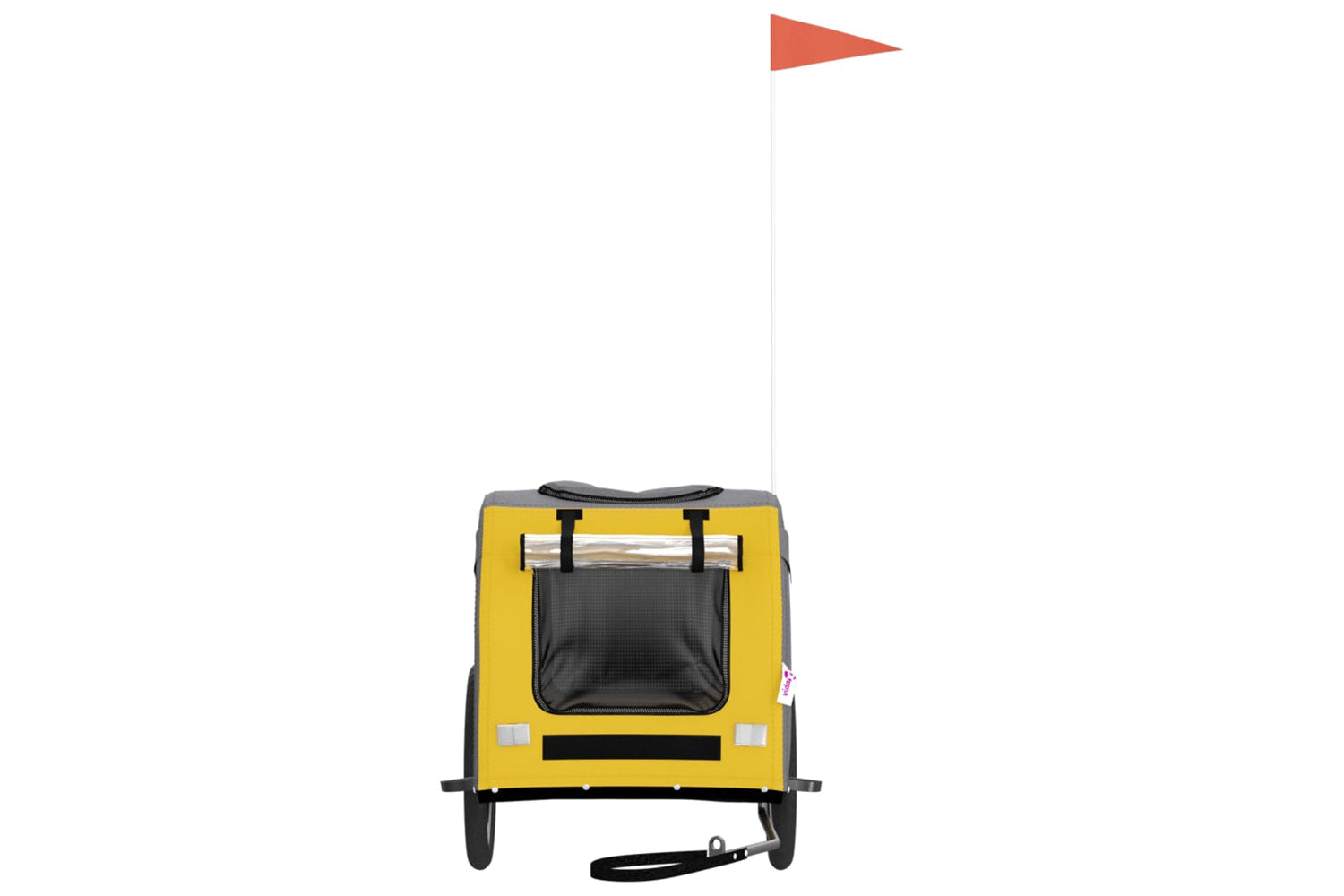 Vidaxl 93833 Pet Bike Trailer Yellow And Grey Oxford Fabric And Iron-3