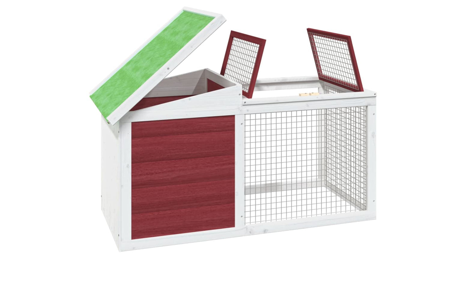 vidaXL 172291 Rabbit Hutch Mocha 100.5x54x55cm Solid Wood Pine-3
