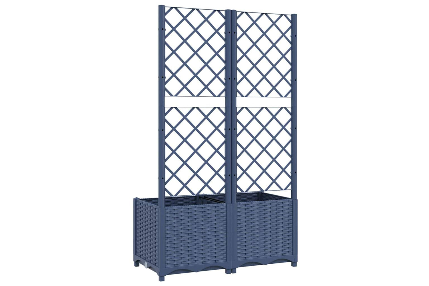 vidaXL Garden Planter With Trellis Dark Grey 80x40x136cm Pp-3