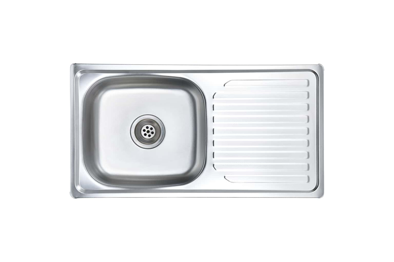 Vidaxl 145073 Kitchen Sink With Strainer And Trap Stainless Steel