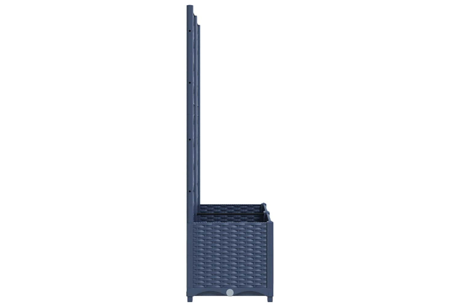 vidaXL Garden Planter With Trellis Dark Grey 80x40x136cm Pp-4
