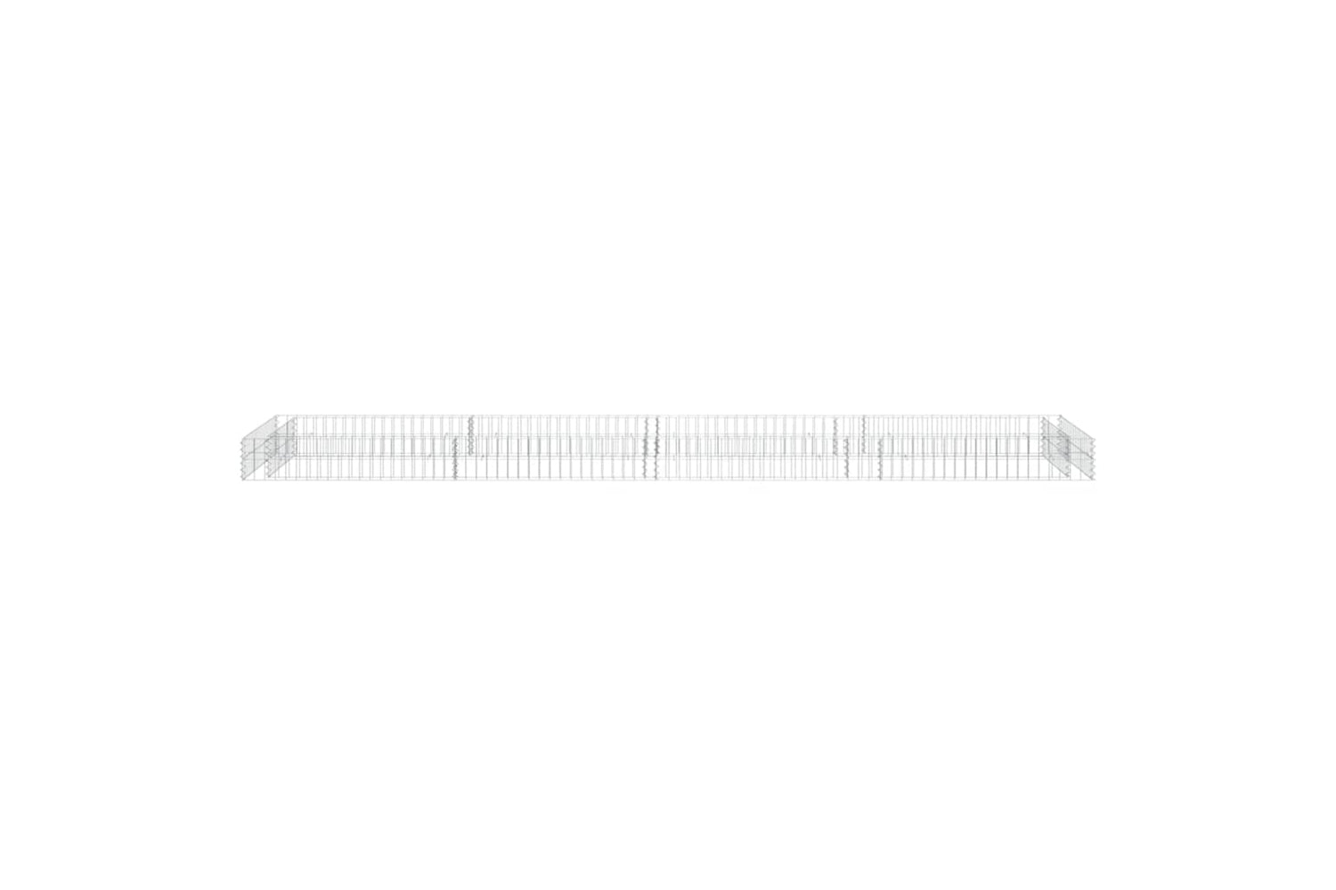 vidaXL 151314 Gabion Raised Bed Galvanised Steel 400x100x20cm-5