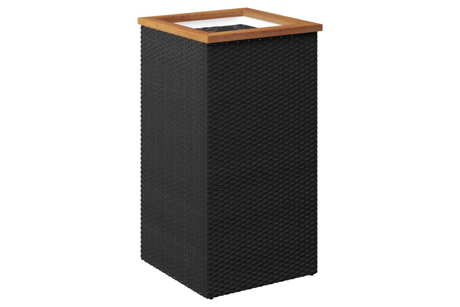 vidaXL 319415 Planter Black 40x40x80cm Poly Rattan