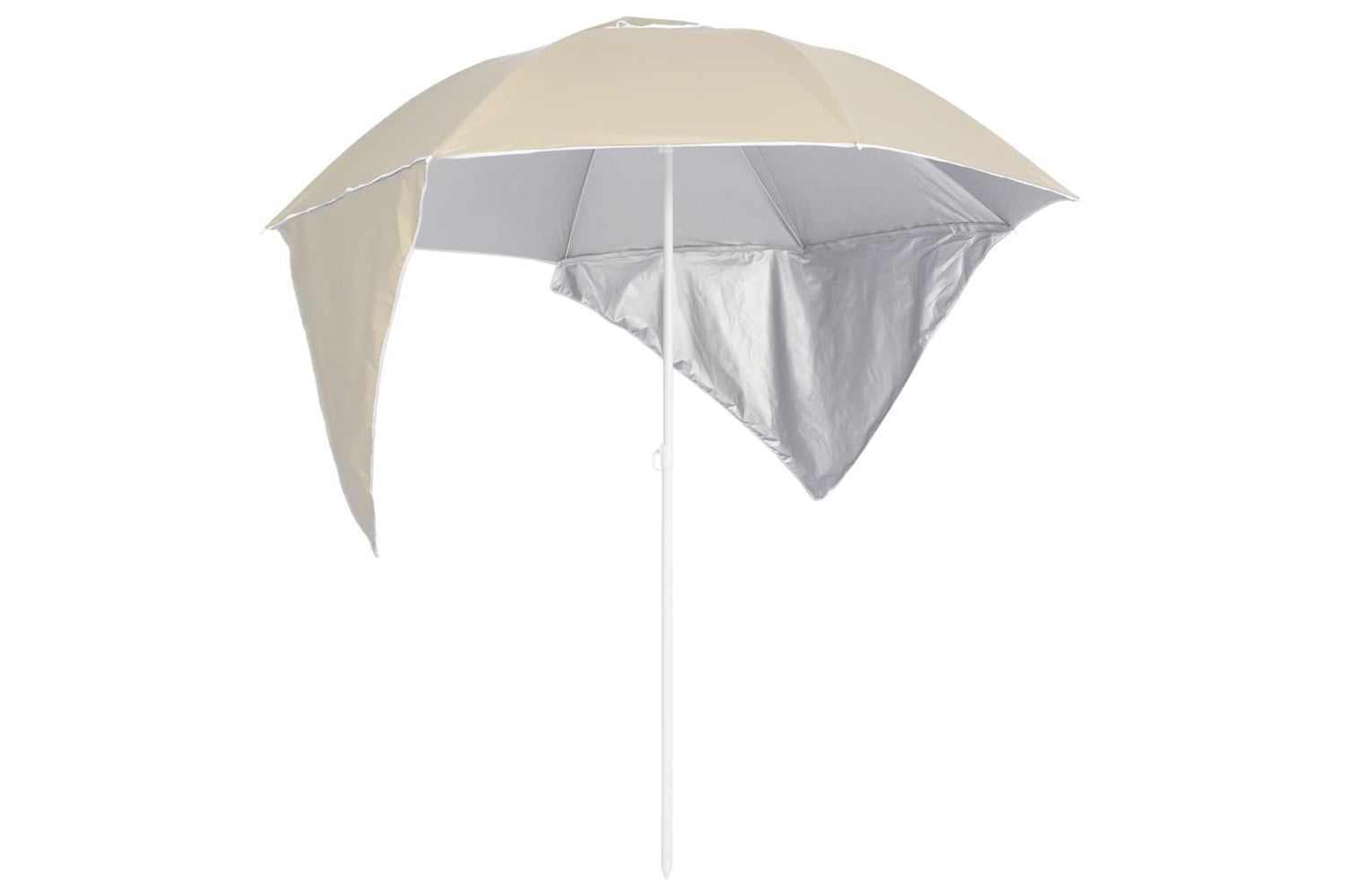 vidaXL 318836 Beach Umbrella With Side Walls Sand 215cm