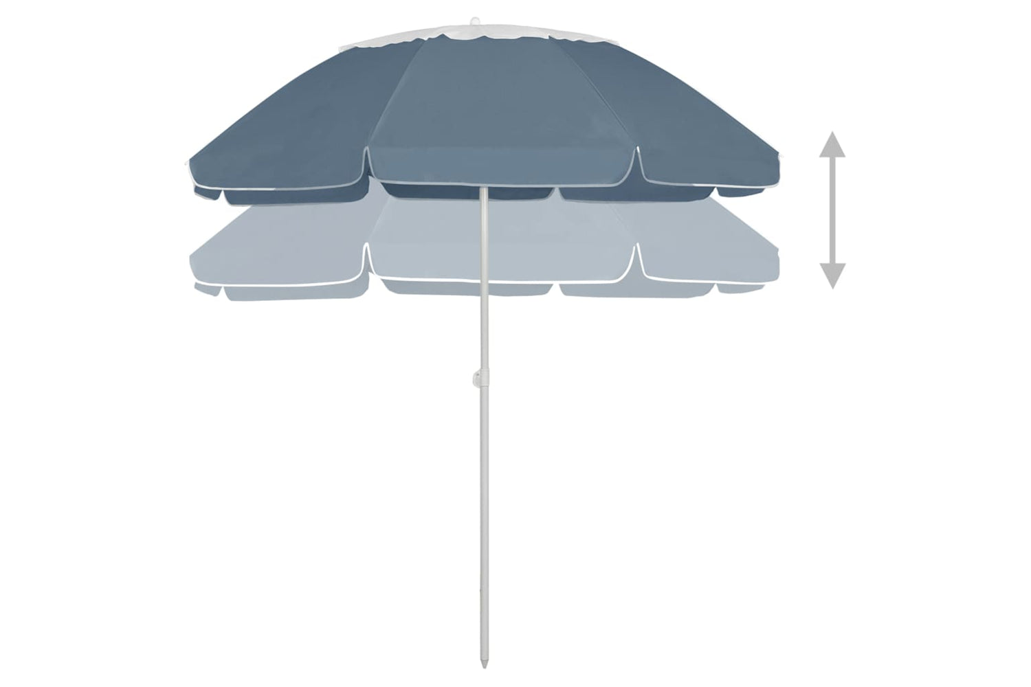 vidaXL 314716 Beach Umbrella Blue 300cm-2