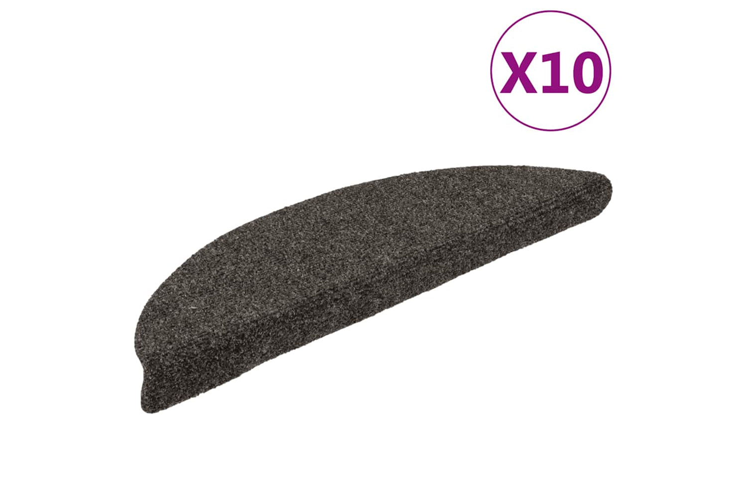 Vidaxl Self-adhesive Stair Mats 10pcs Anthracite 56x17x3cm Needle Punch