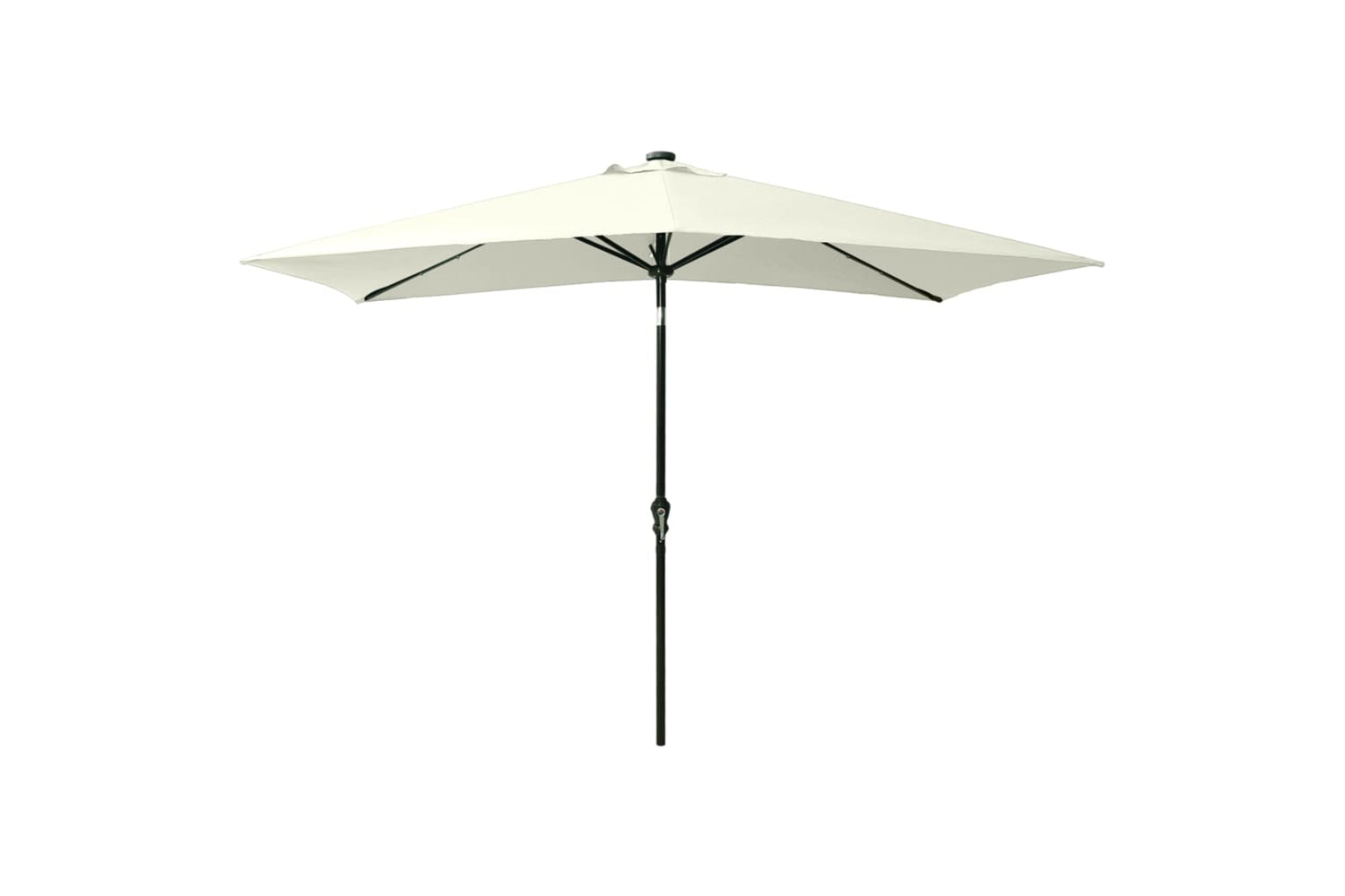 Vidaxl 313787 Parasol With Leds And Steel Pole Sand 2x3 M-3