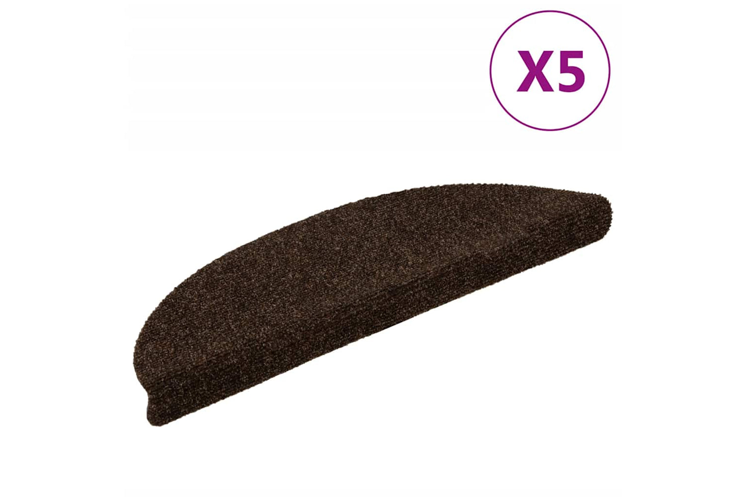 vidaXL 149688 Self-adhesive Stair Mats 5 Pcs Brown 56x17x3cm Needle Punch