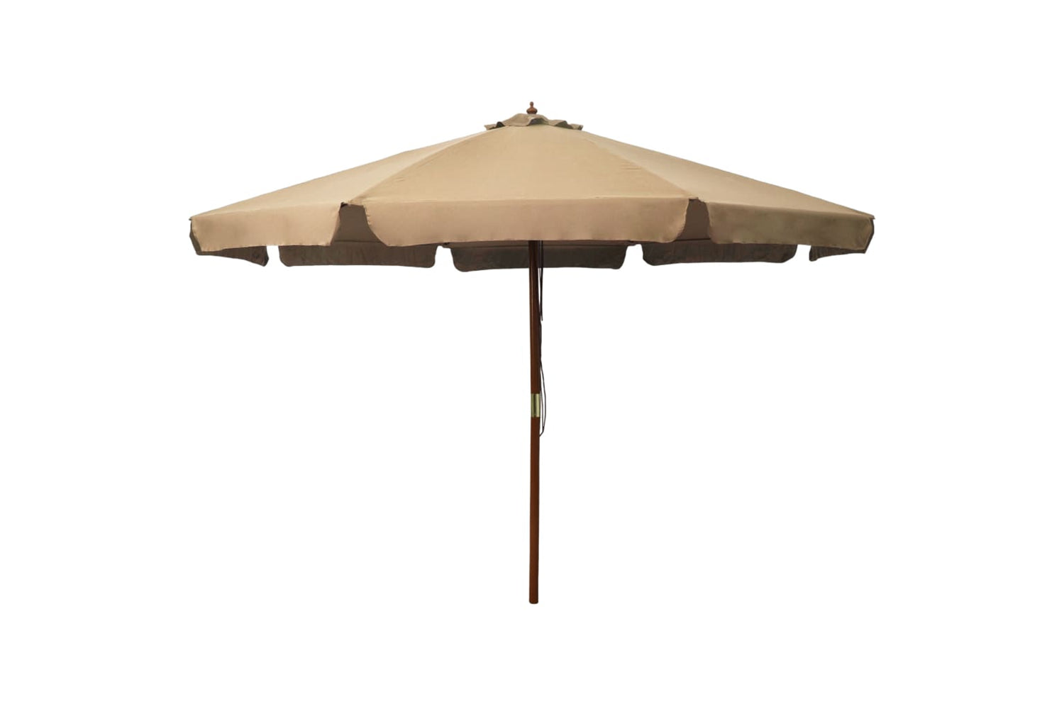 vidaXL 47215 Outdoor Parasol With Wooden Pole 330cm Taupe