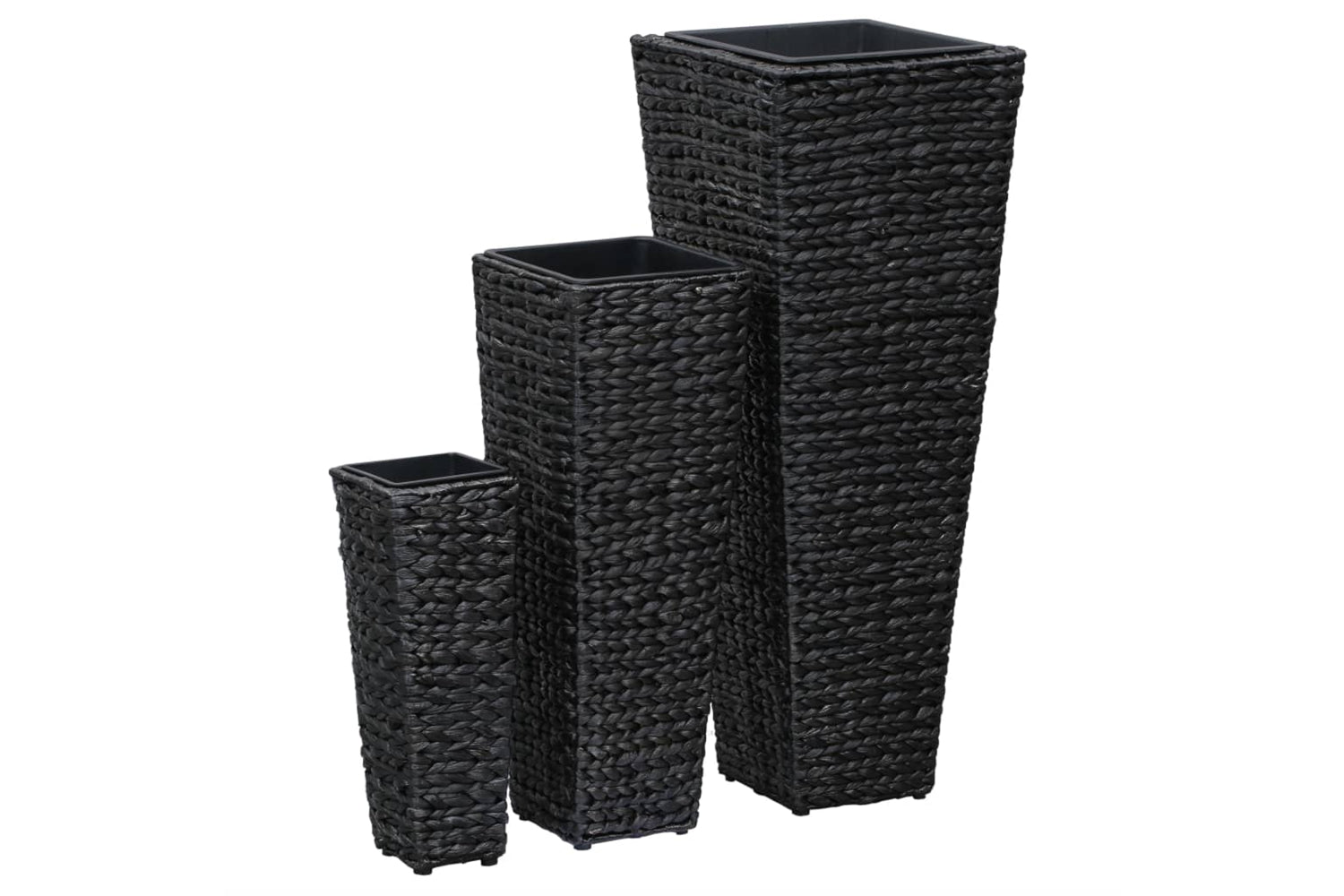 Vidaxl Raised Beds 3 Pcs Water Hyacinth Black