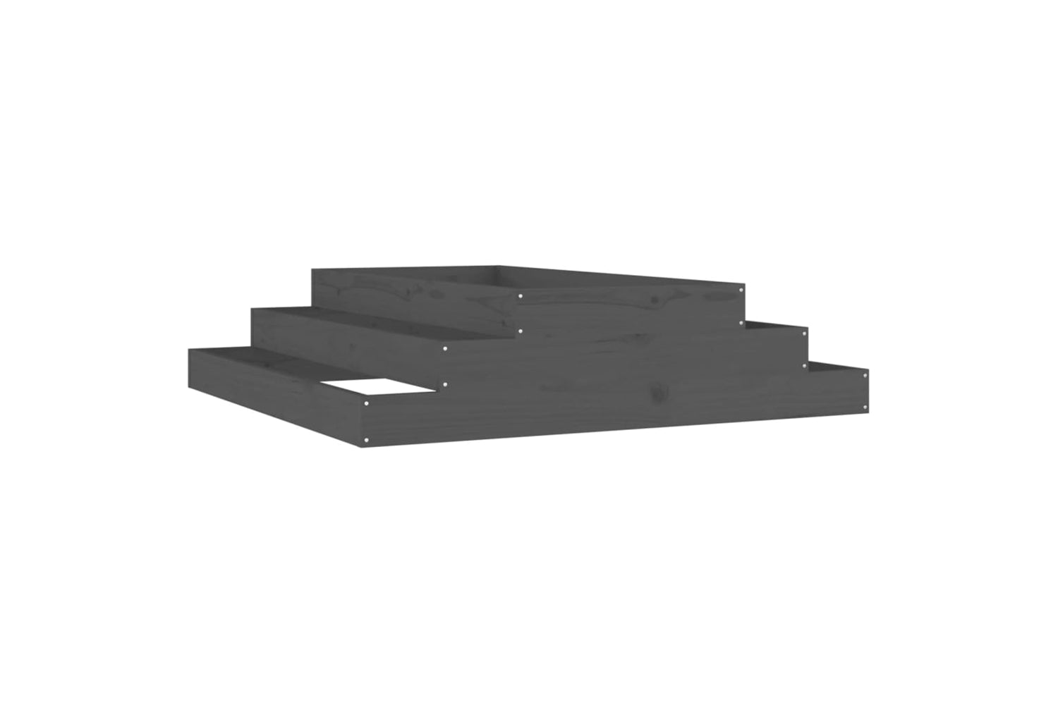 vidaXL 823901 Planter Grey 110x110x27cm Solid Wood Pine