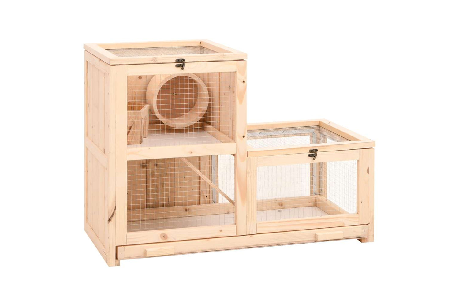 vidaXL 172384 Hamster Cage 81x40x60cm Solid Wood Fir
